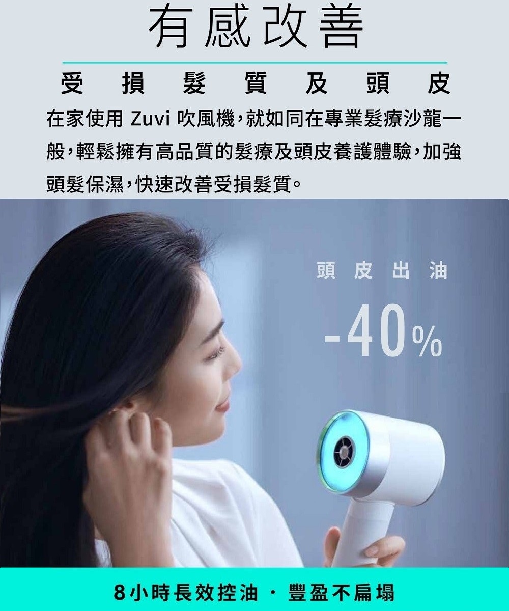 å¨å®¶ä½¿ç¨ Zuvi å¹é¢¨æ©,å°±å¦åå¨å°æ¥­é«®çæ²é¾ä¸