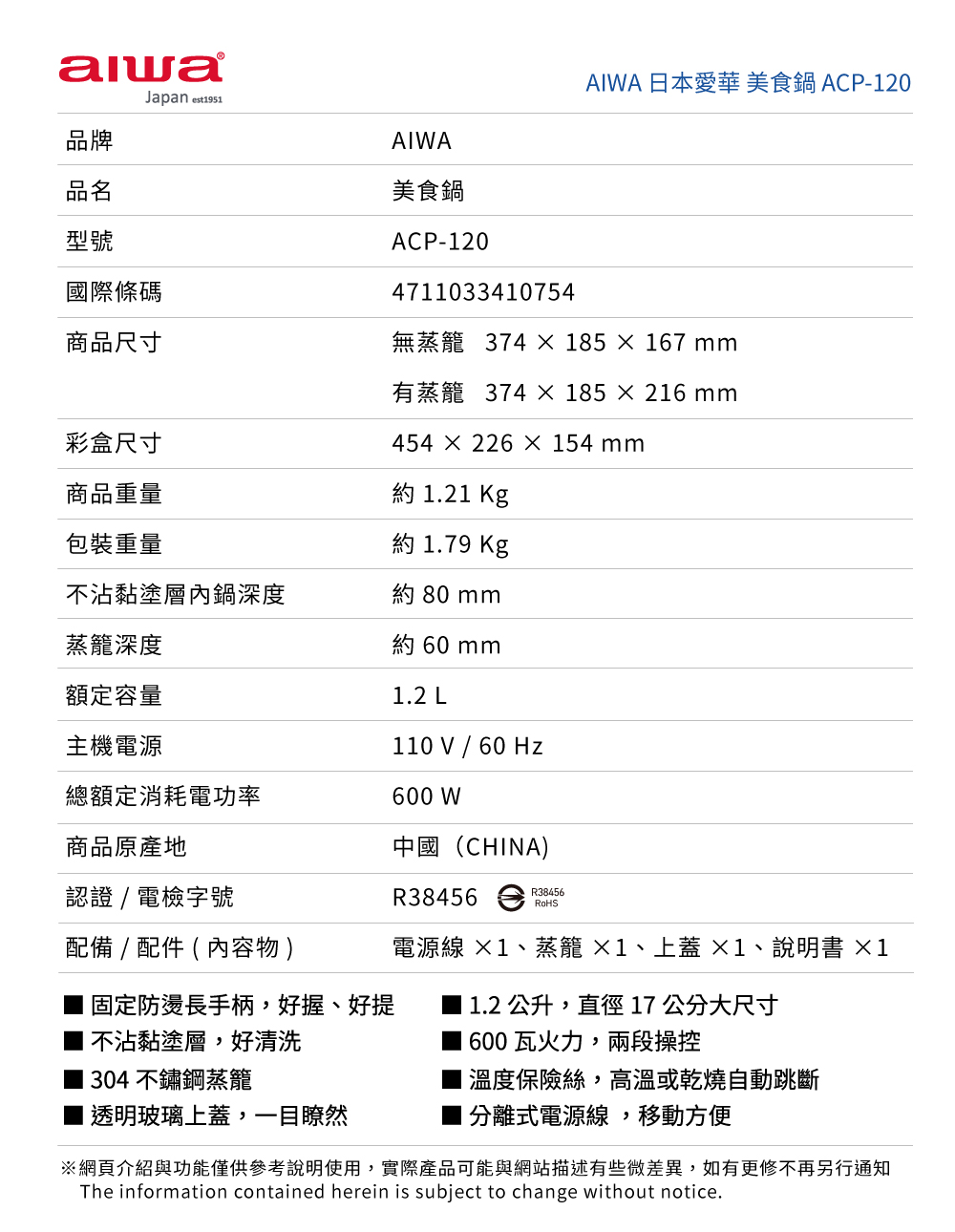 AIWA愛華 ACP-120 - 詳情9