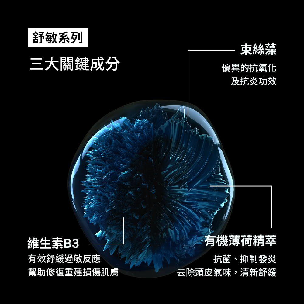 去除頭皮氣味,清新舒緩