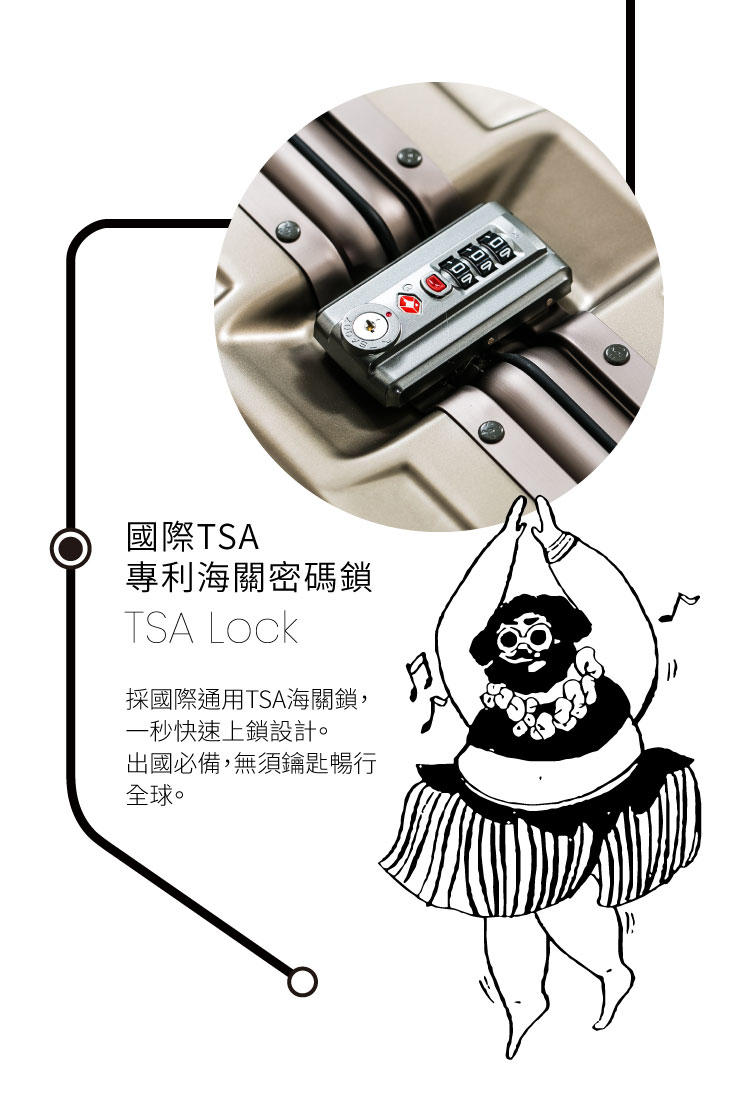 採國際通用TSA海關鎖,