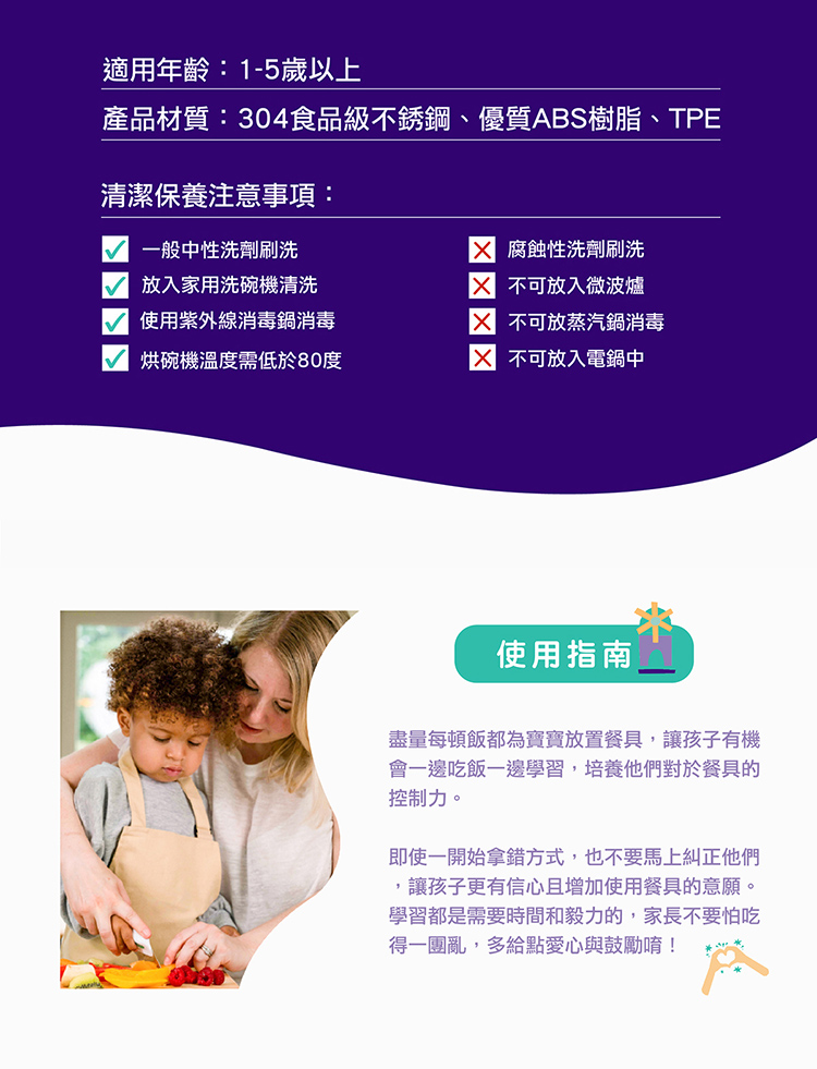 產品材質304食品級不銹鋼、優質ABS樹脂、TPE