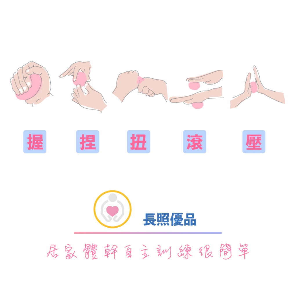 握 捏 扭 滾 壓 長照優品 居家體幹自主訓練很簡單 