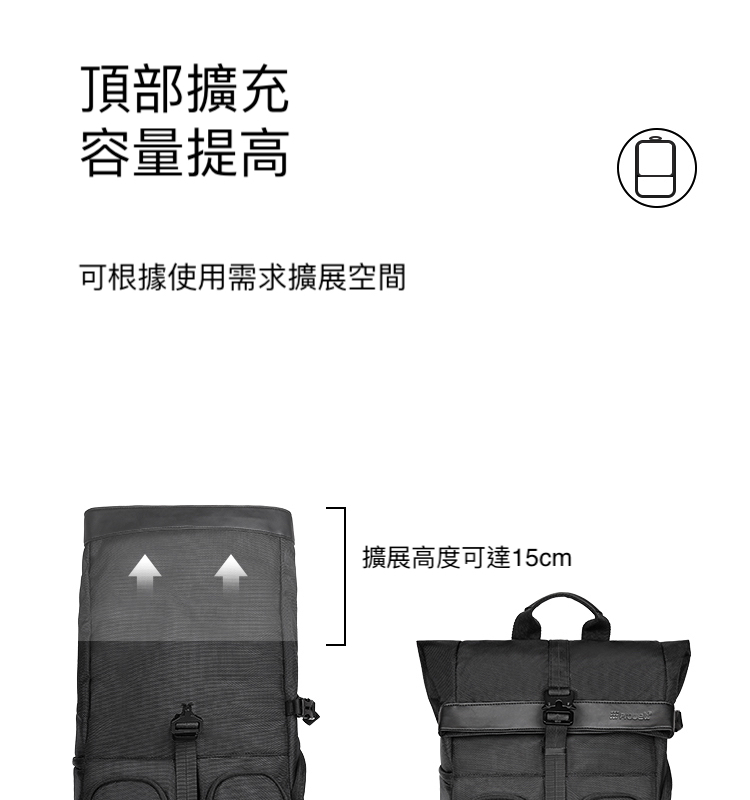 頂部擴充 容量提高 可根據使用需求擴展空間 擴展高度可達15cm 