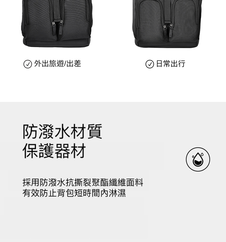 採用防潑水抗撕裂聚酯纖維面料