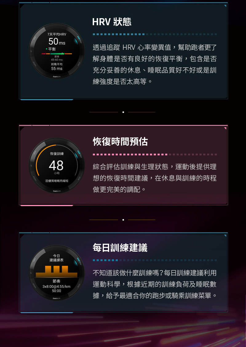 透過追蹤 HRV 心率變異值,幫助跑者更了