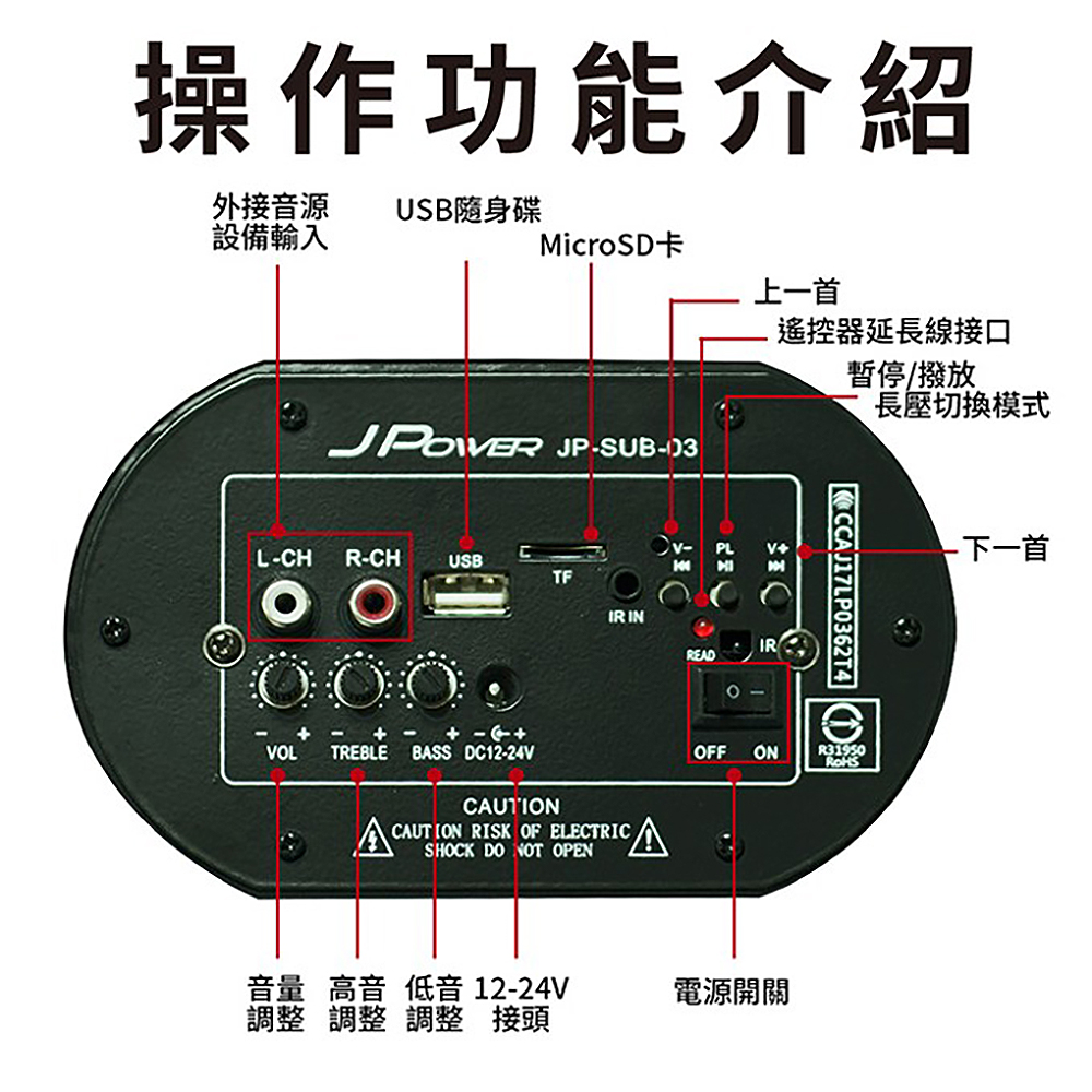 音量 高音 低音 1224V