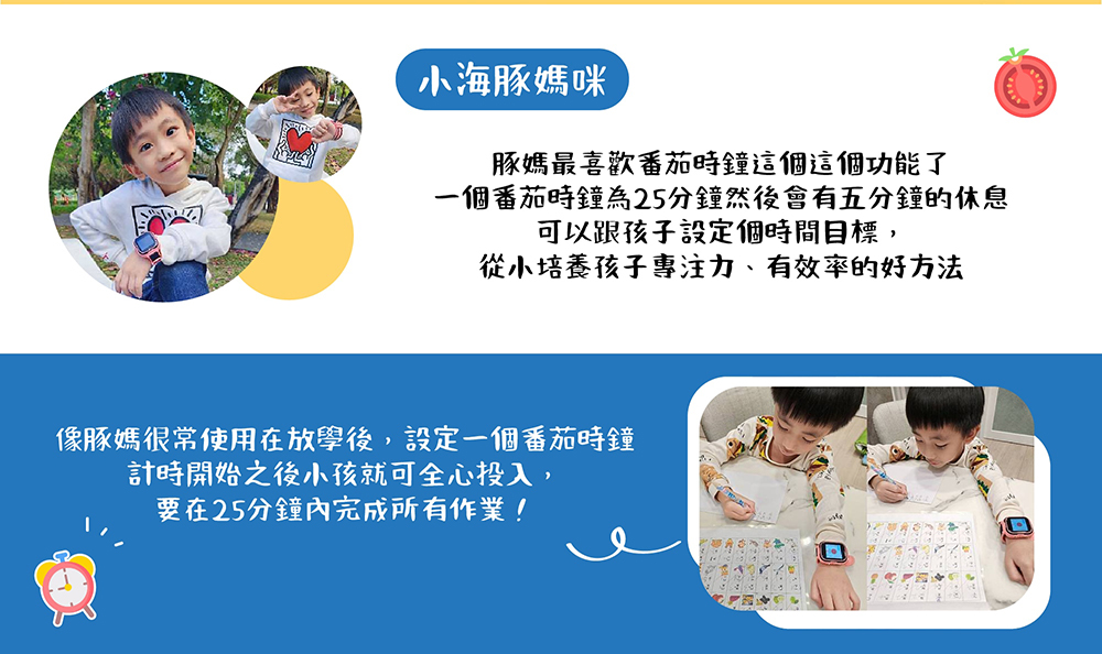 一個番茄時鐘為25分鐘然後會有五分鐘的休息