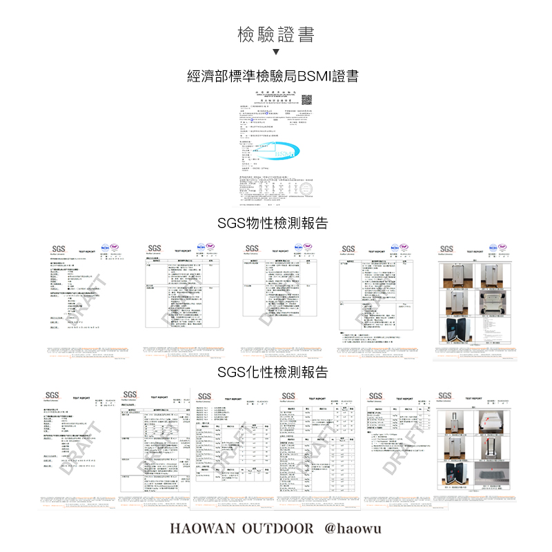 意外的 檢驗證書 經濟部標準檢驗局BSMI證書 SGS物性檢測報告 SGS化性檢測報告 