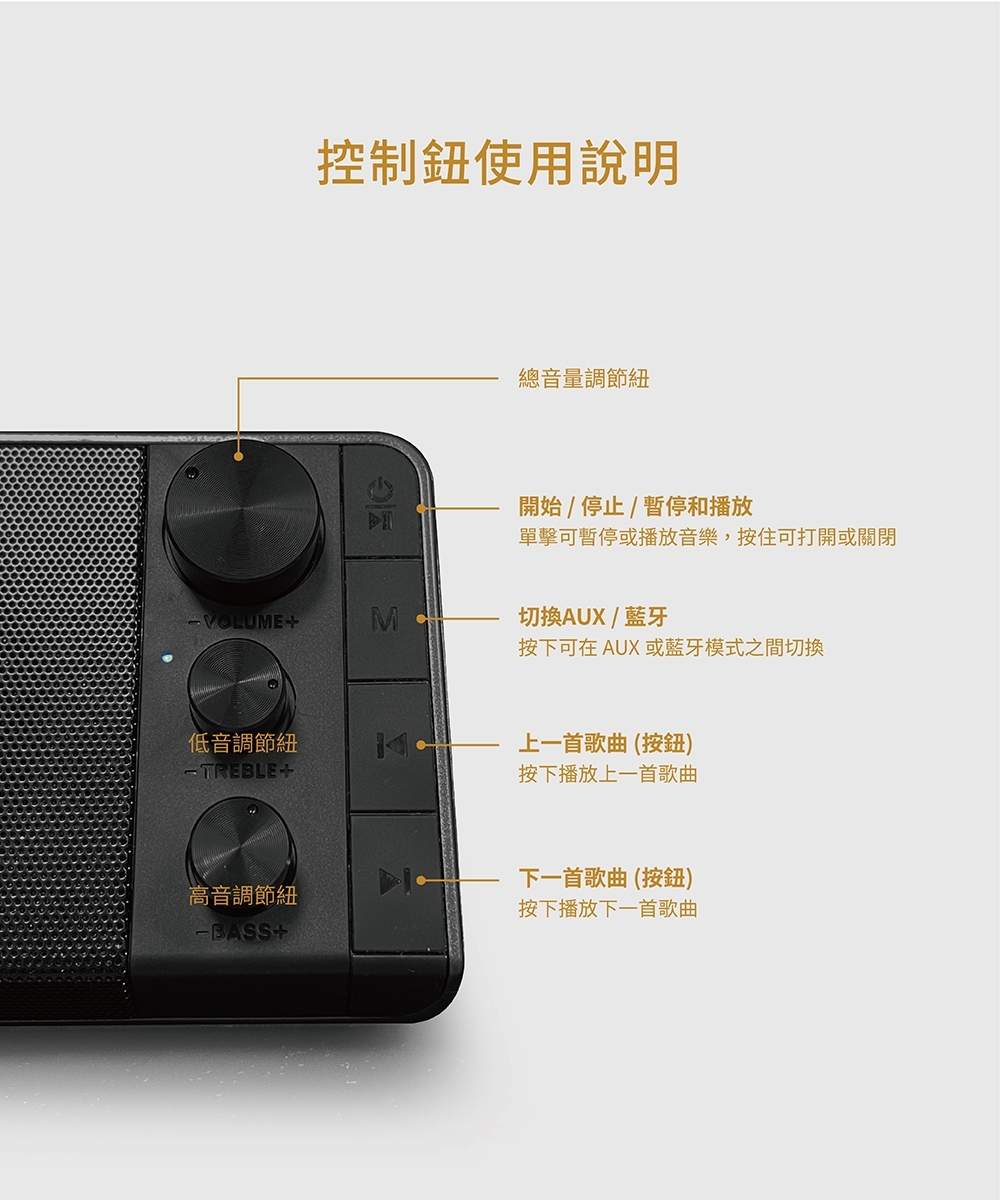 單擊可暫停或播放音樂,按住可打開或關閉