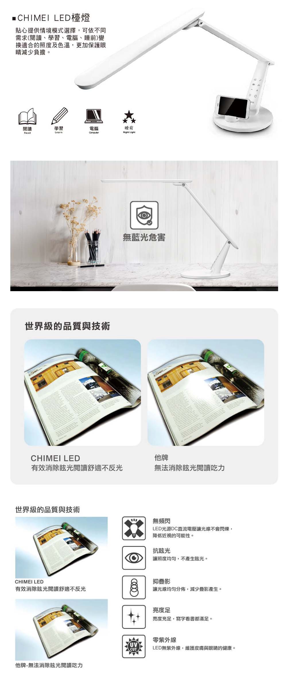 LED光源DC直流電壓讓光線不會閃爍,