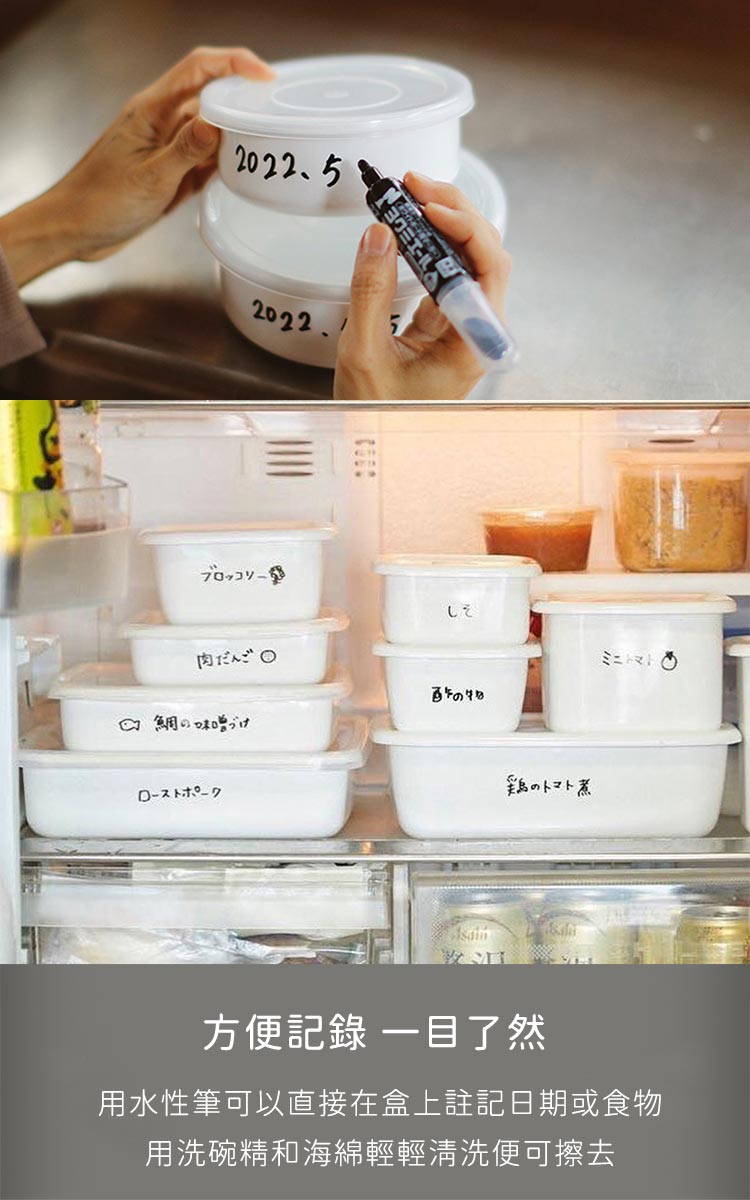 用水性筆可以直接在盒上註記日期或食物