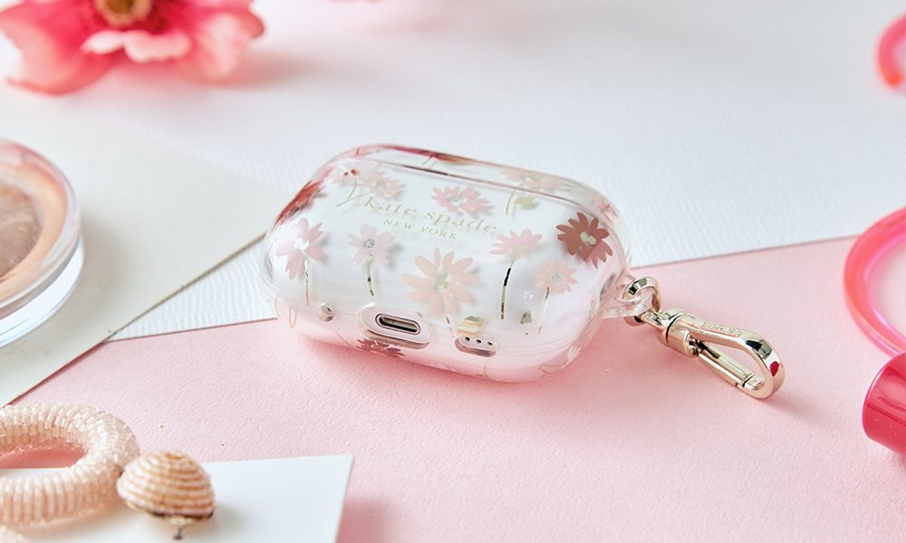 kate spade】AirPods Pro (第2世代) 保護ケース 早春の花言葉