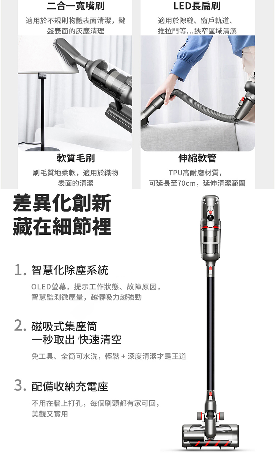 免工具、全筒可水洗,輕鬆深度清潔才是王道