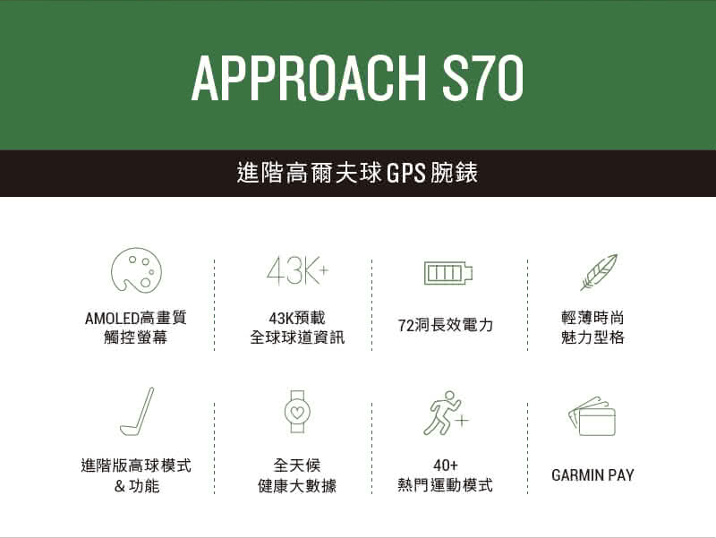 進階高爾夫球GPS 腕錶