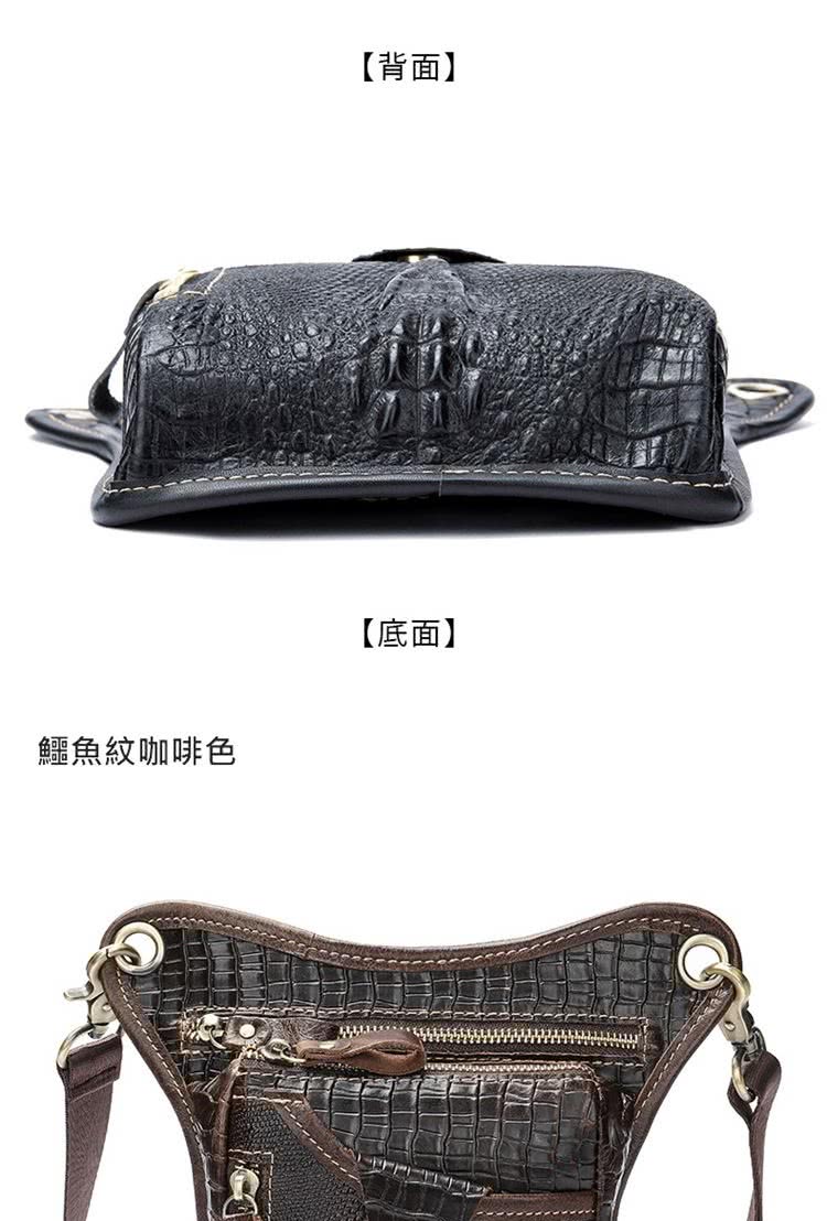 鱷魚紋咖啡色 背面 底面 