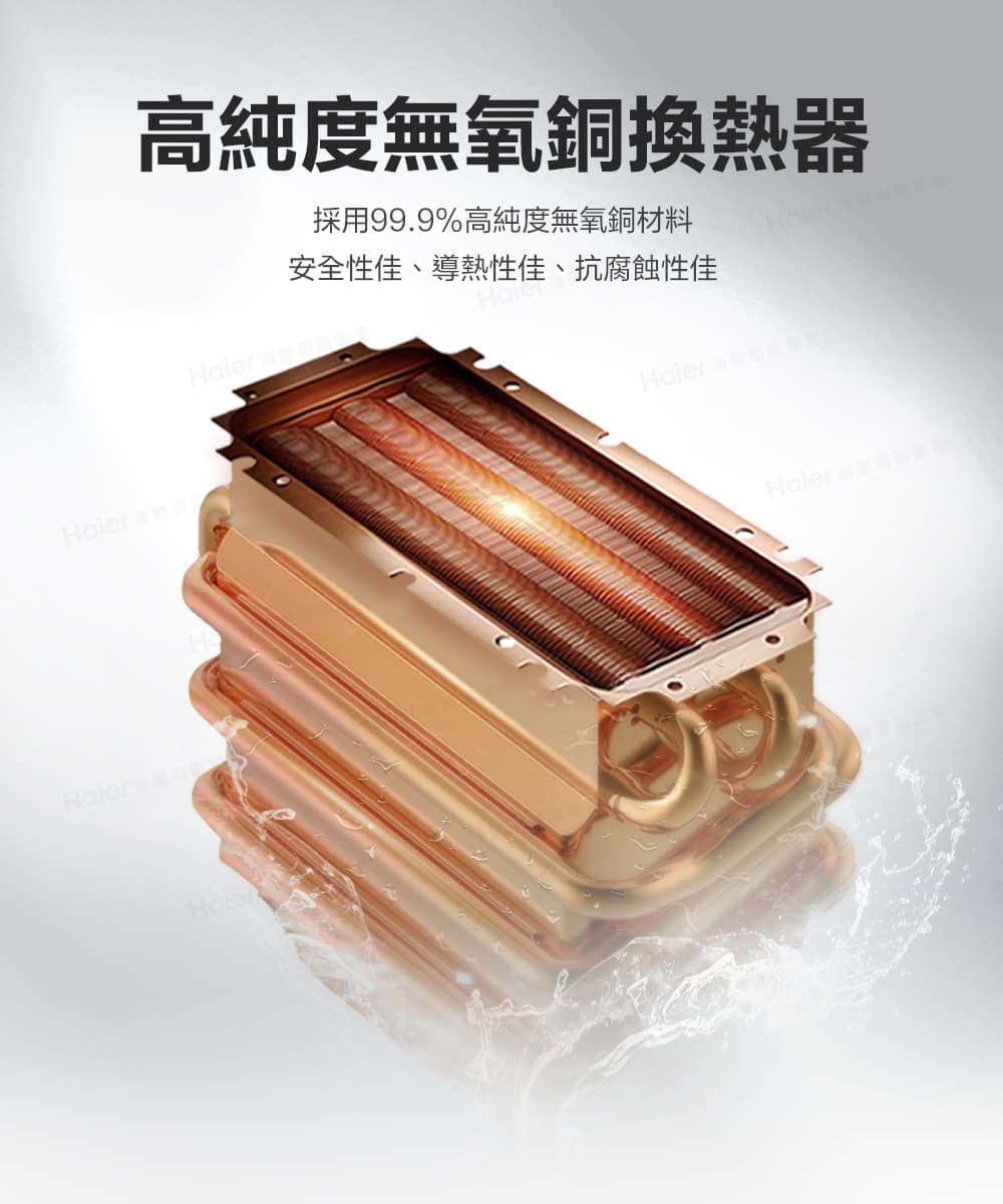 高純度無氧銅換熱器 採用99.9%高純度無氧銅材料 安全性佳、導熱性佳、抗腐蝕性佳 