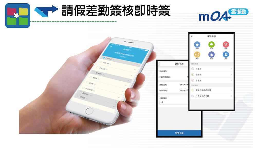 請假差勤簽核即時簽