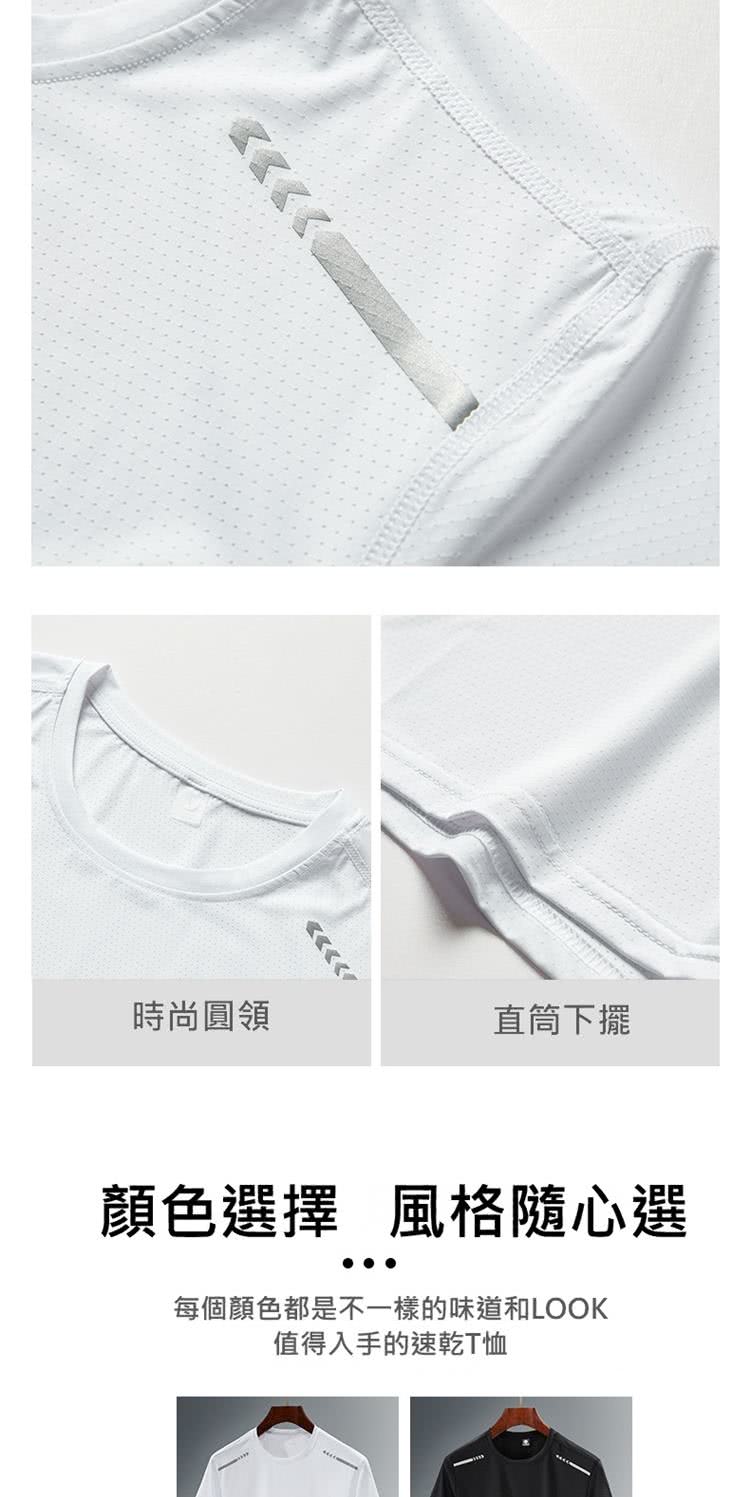 時尚圓領 直筒下擺 顏色選擇 風格隨心選 每個顏色都是不一樣的味道和LOOK 值得入手的速乾T恤 