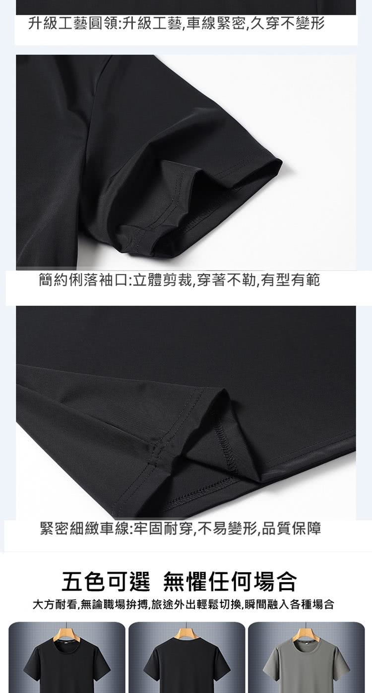 升級工藝圓領升級工藝,車線緊密,久穿不變形 簡約俐落袖口立體剪裁,穿著不勒,有型有範 緊密細緻車線牢固耐穿,不易變形,品質保障 五色可選 無懼任何場合 大方耐看,無論職場拚搏,旅途外出輕鬆切換,瞬間融入各種場合 