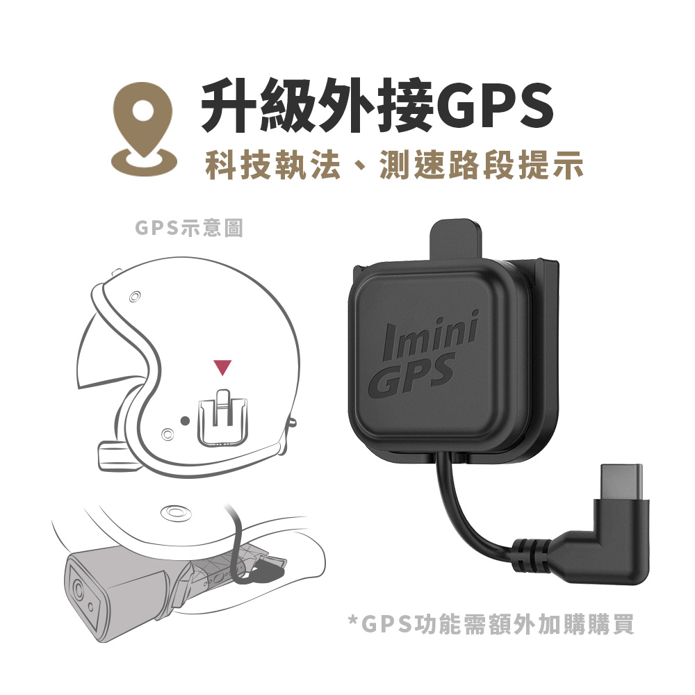 2 升级外接GPS 科技執法、測速路段提示 GPS示意圖 GPS功能需額外加購購買 