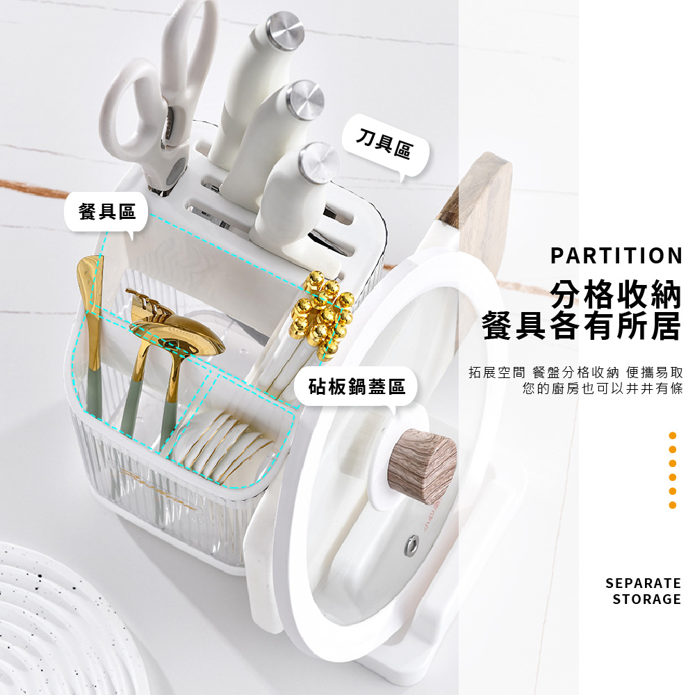 拓展空間 餐盤分格收納 便攜易取