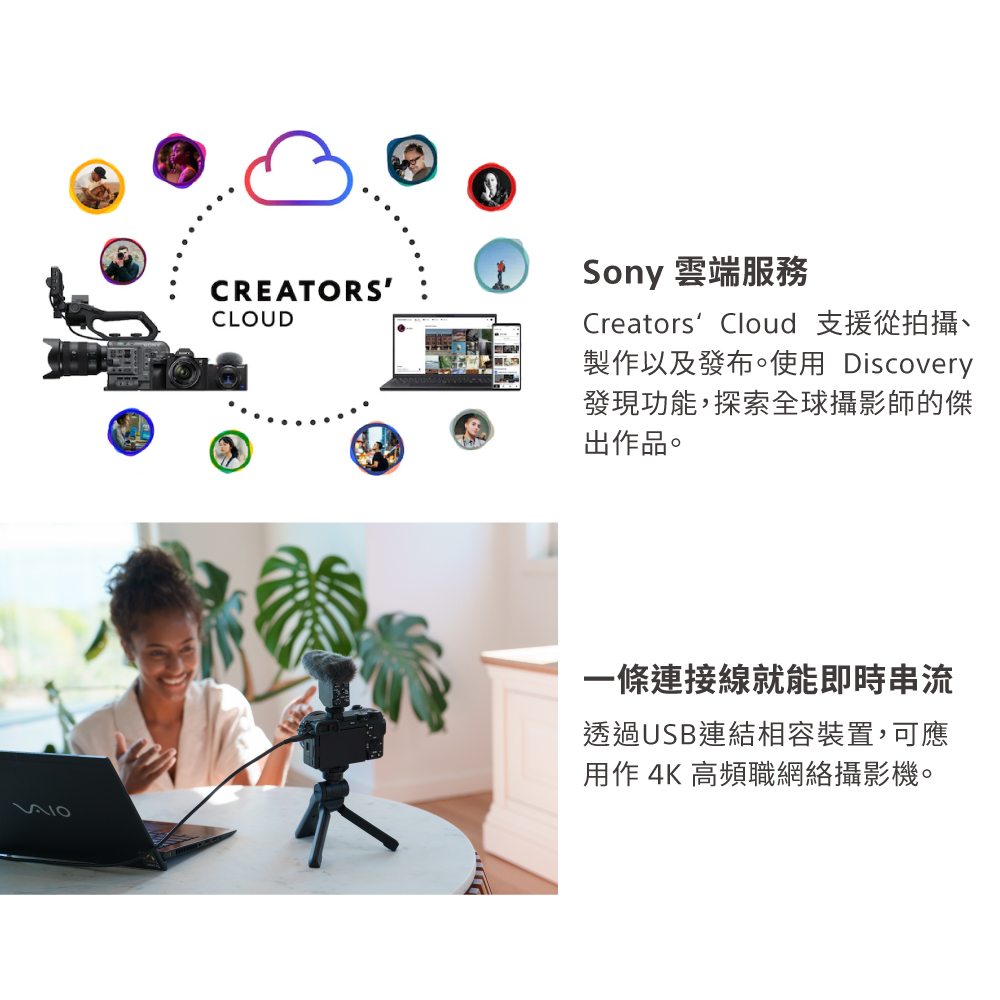 Creators Cloud 支援從拍攝、