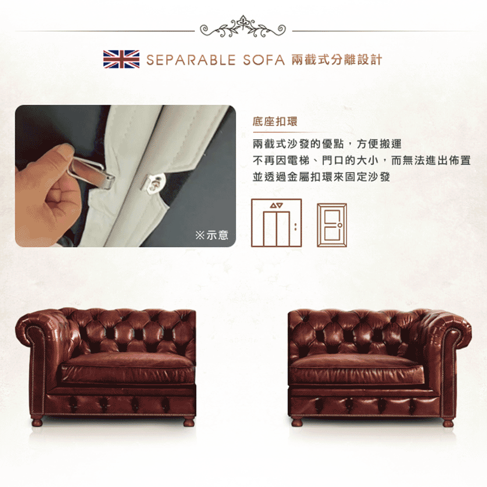 SEPARABLE SOFA 兩截式分離設計