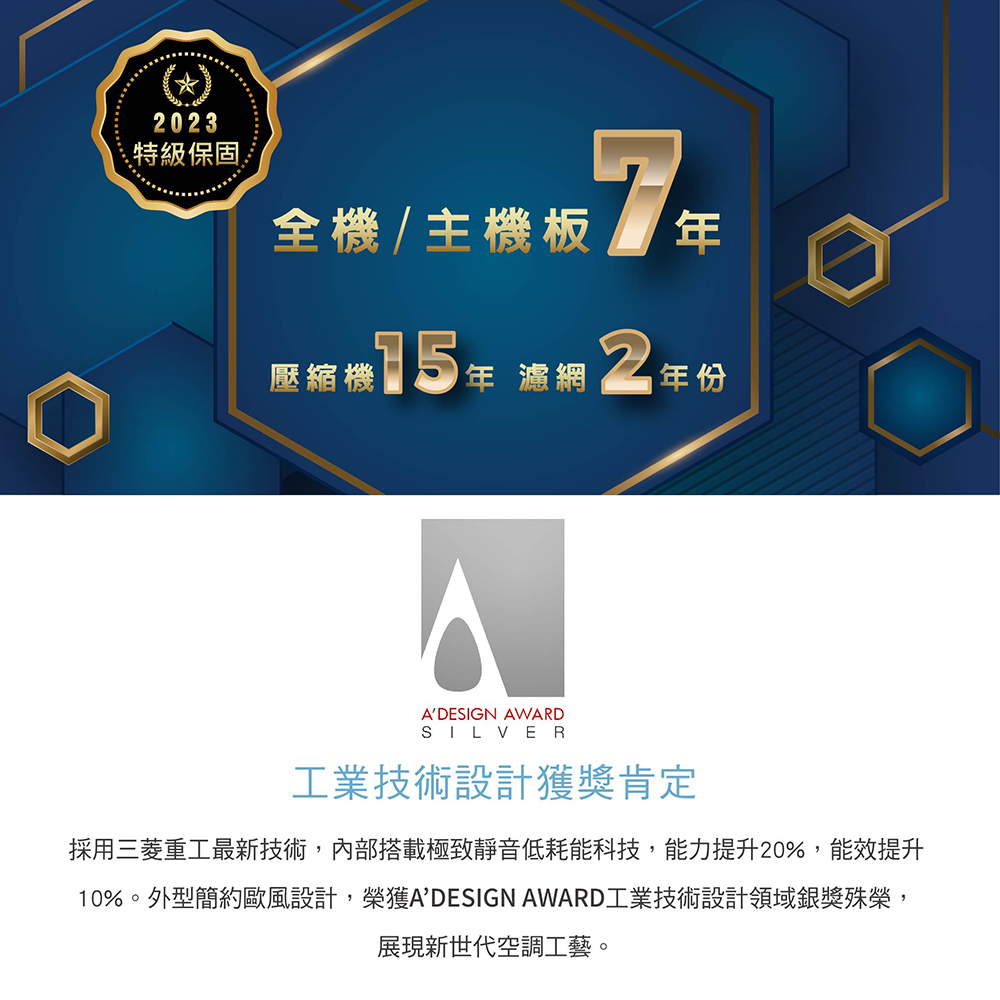 10%。外型簡約歐風設計,榮獲ADESIGN AWARD工業技術設計領域銀獎殊榮,