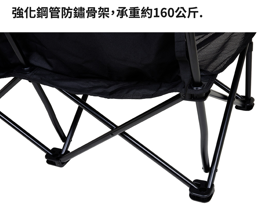 強化鋼管防鏽骨架,承重約160公斤. 