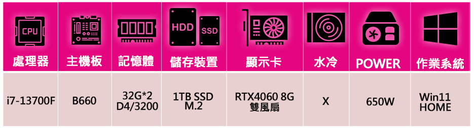 華碩平台 i7十六核Geforce RTX4060 Win1
