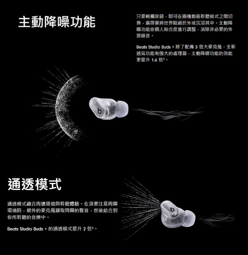 Beats Studio Buds  除了配備3倍大麥克風、全新