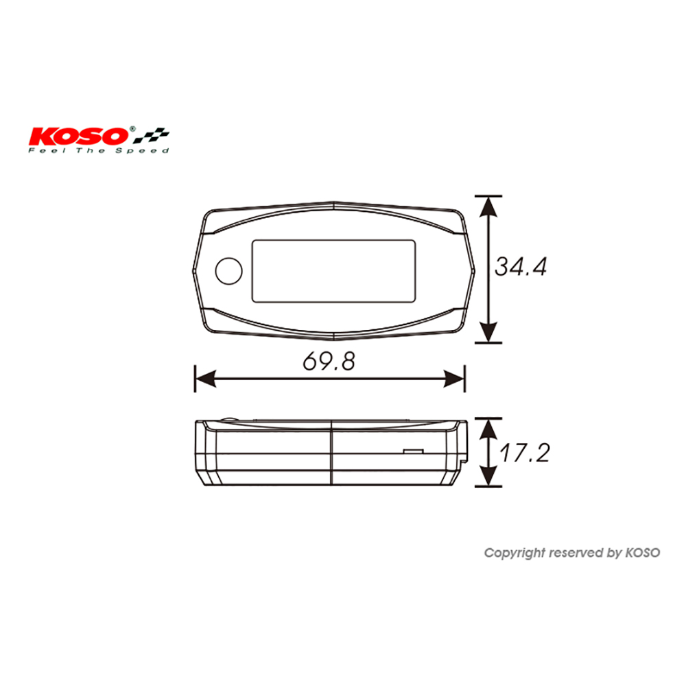 KOSO 迷你4代 MINI 4 碼表 空燃比表 白光(外接