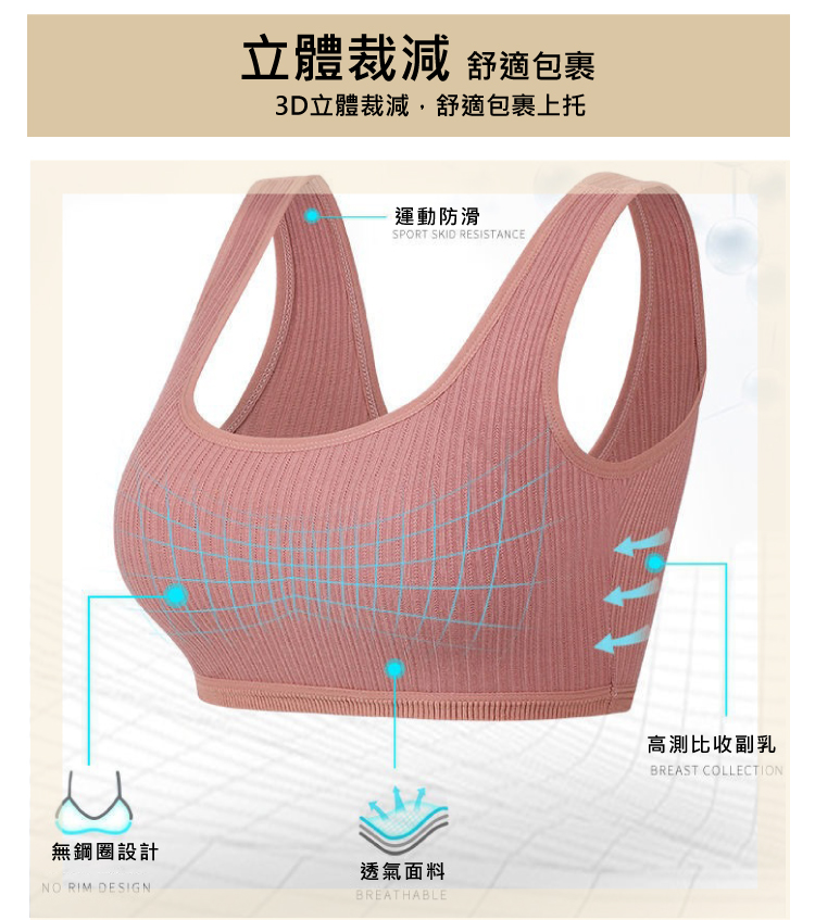 3D立體裁減,舒適包裹上托