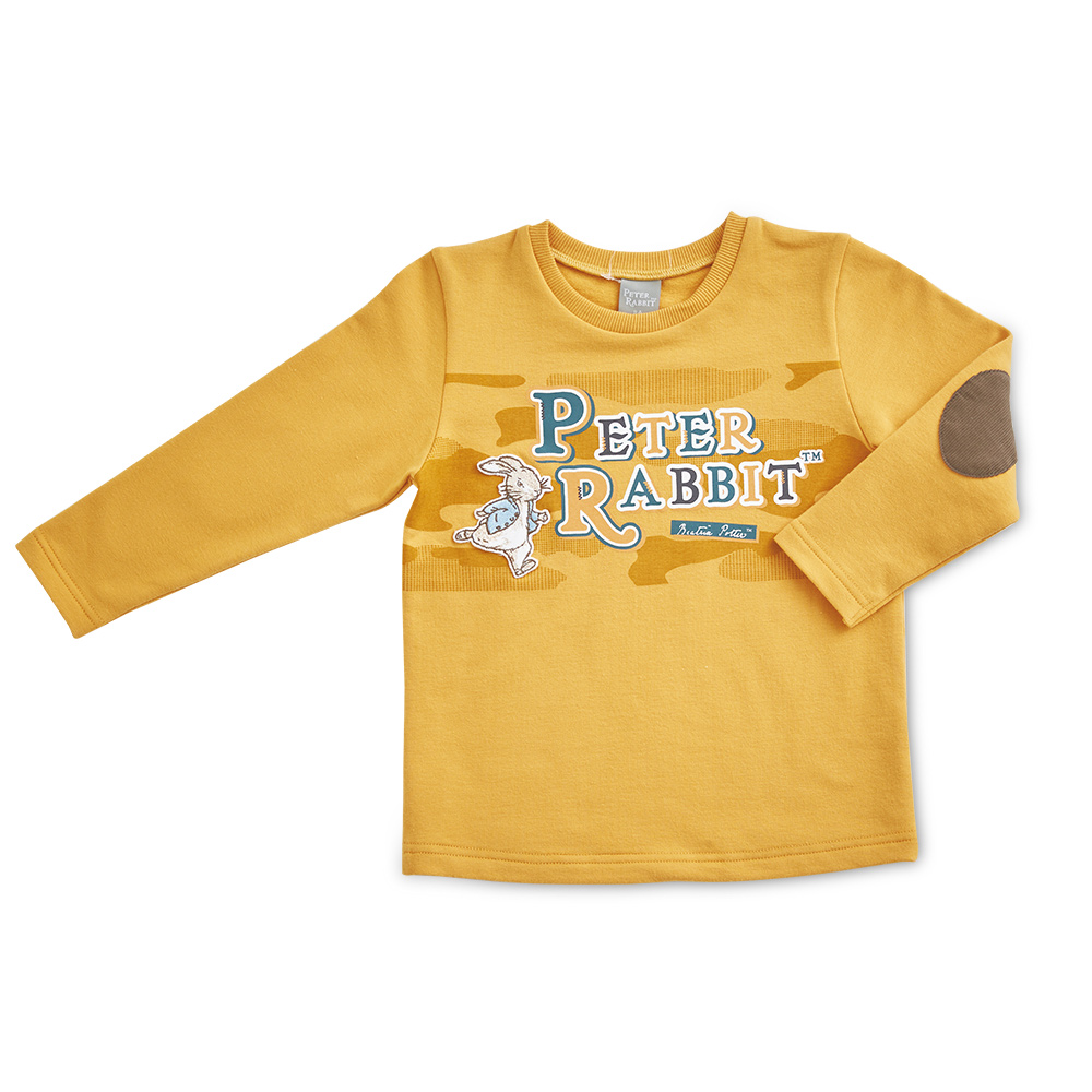 奇哥 比得兔 男童裝 森林探險長袖T恤/上衣-黃色(6-8歲