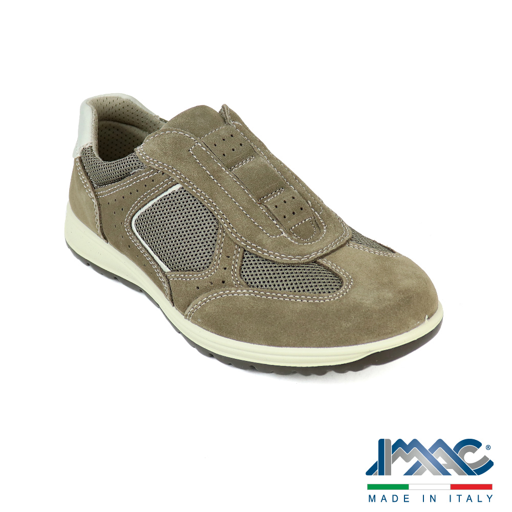 IMAC 義大利透氣鏤空造型休閒鞋 卡其灰(350991-D