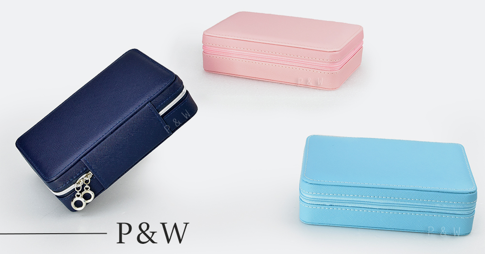 P&W 珠寶收藏盒 皮革材質 手工精品 首飾盒(迷你旅行飾品