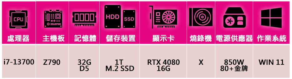 技嘉平台 i7十六核GeForce RTX4080 WIN 