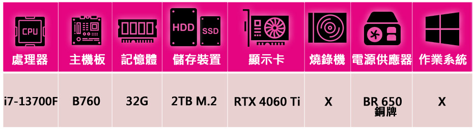 華碩平台 i7十六核GeForce RTX 4060Ti{攻