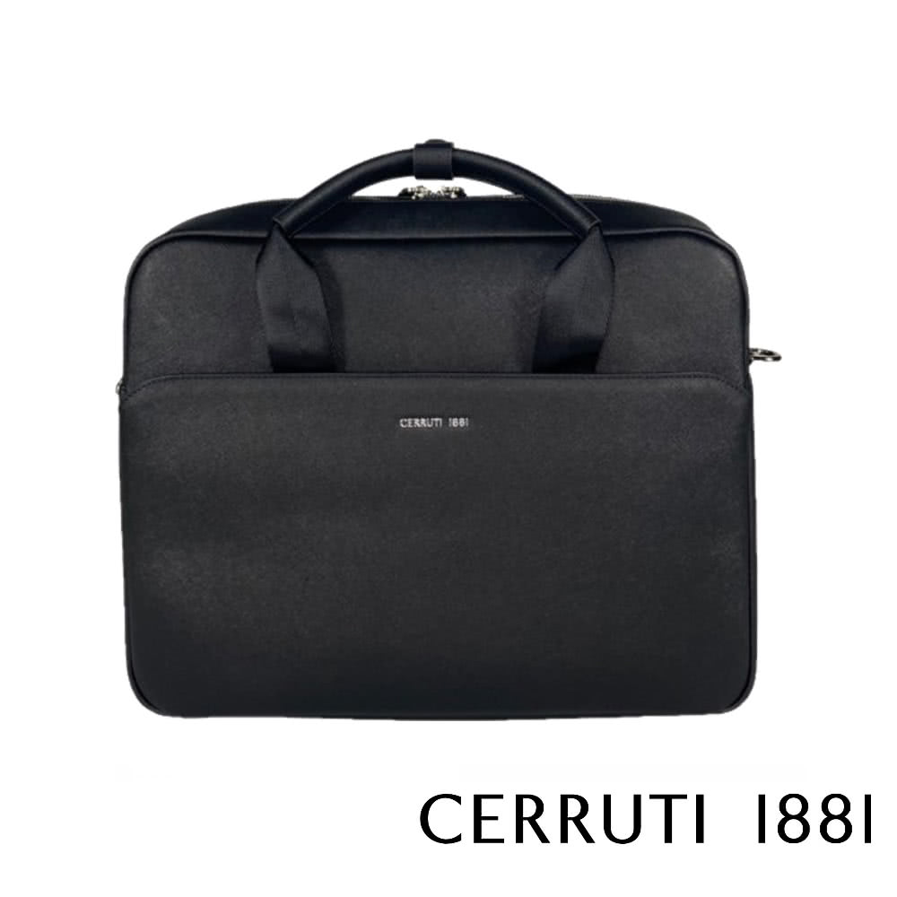 Cerruti 1881 限量2折 頂級義大利小牛皮公事包/