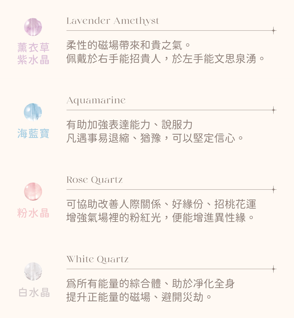 佩戴於右手能招貴人,於左手能文思泉湧。