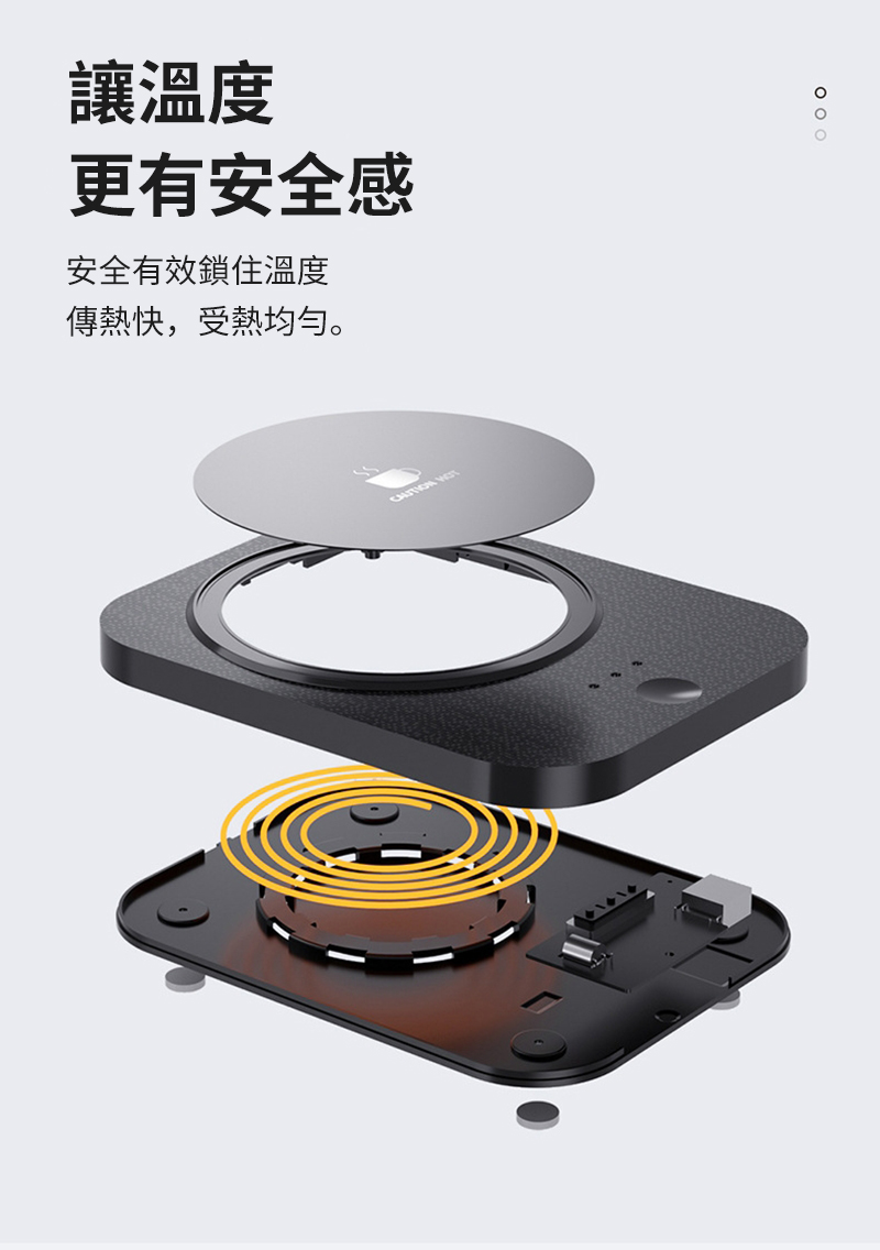 讓溫度 更有安全感 安全有效鎖住溫度 傳熱快,受熱均勻。 。。。 