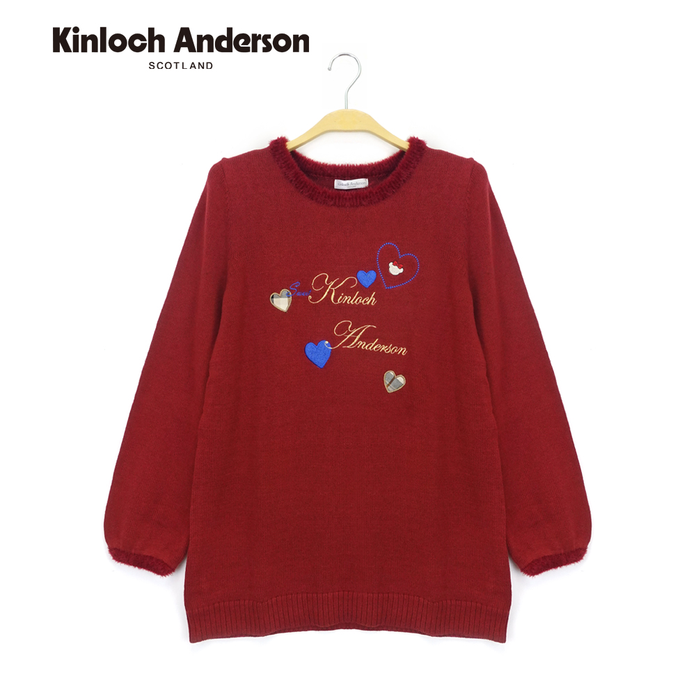 Kinloch Anderson 圓領圖騰刺繡針織上衣 金安