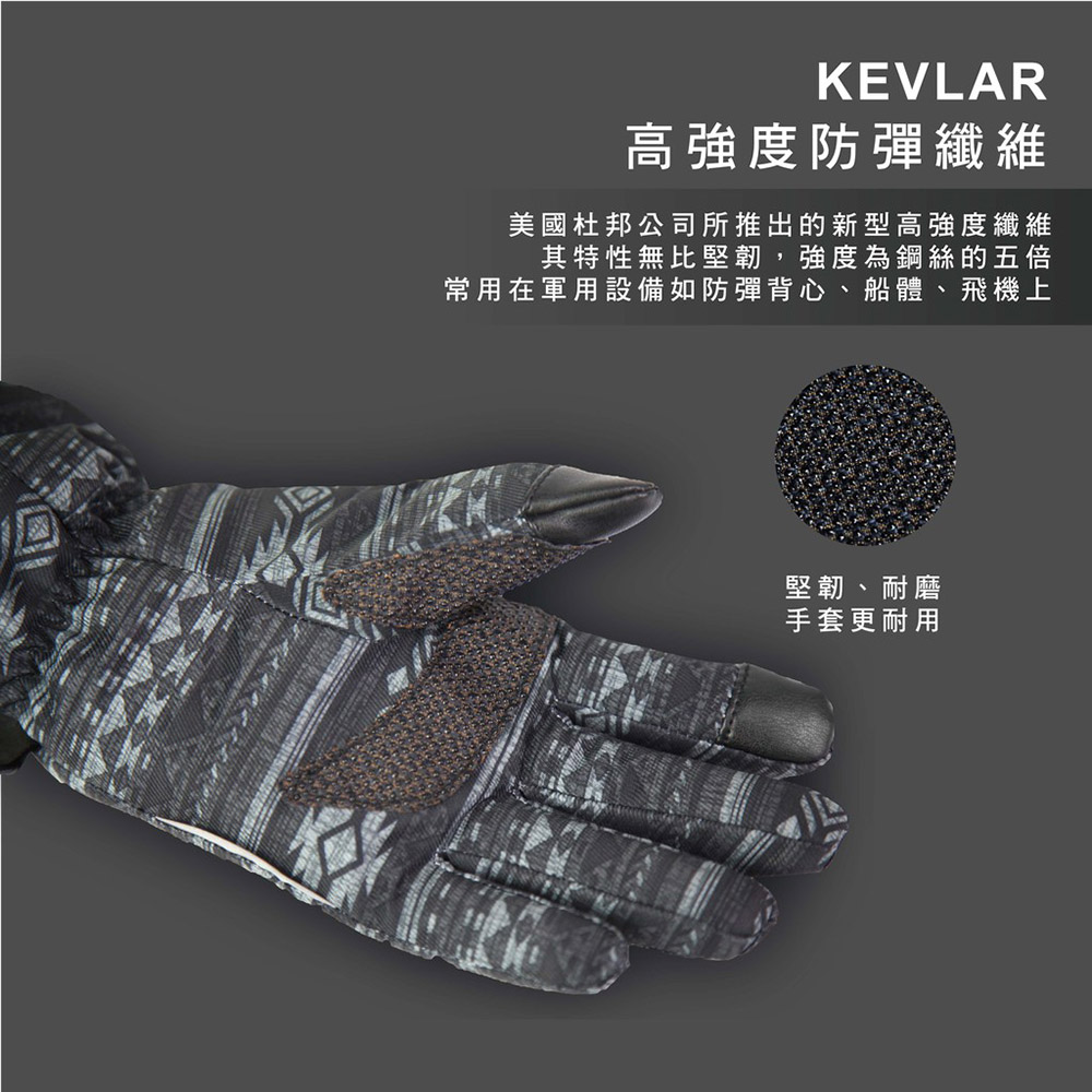 WellFit KEVLAR印花防水觸控通勤手套(兩色)優惠