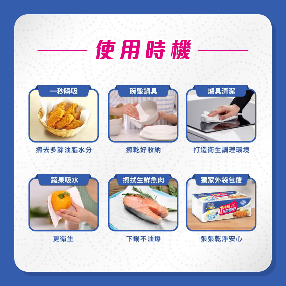 擦去多餘油脂水分