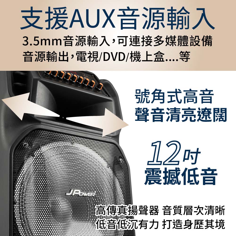 3.5mm音源輸入,可連接多媒體設備