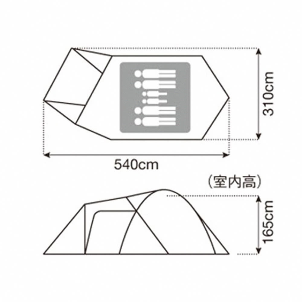 Snow Peak Amenity Dome 寢室帳 L套裝