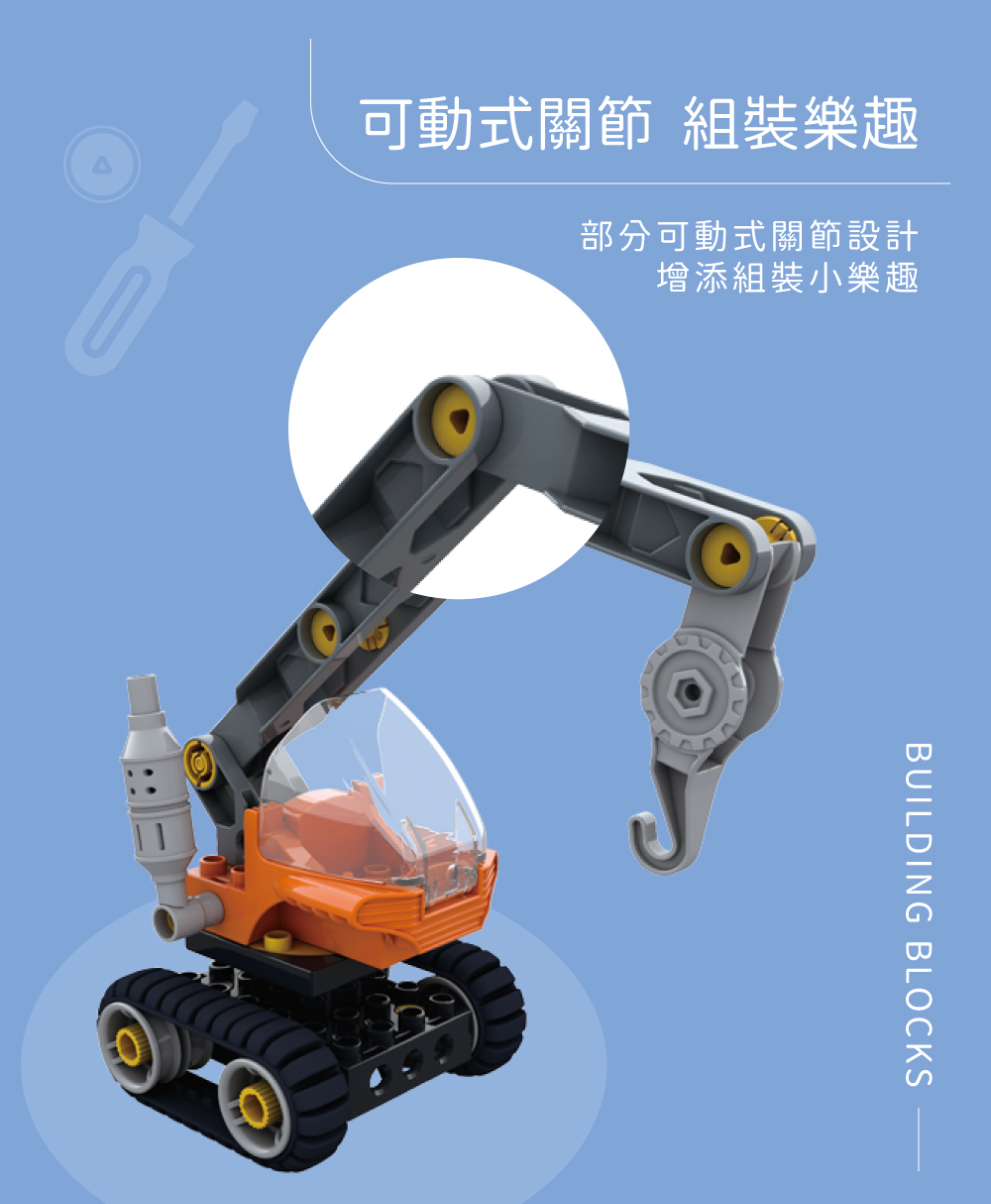 可動式關節 組裝樂趣 部分可動式關節設計 增添組裝小樂趣