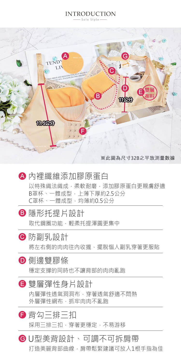 魔莉莎 2套組 台灣製曦光輕語無鋼圈低脊心集中爆乳包覆防副乳