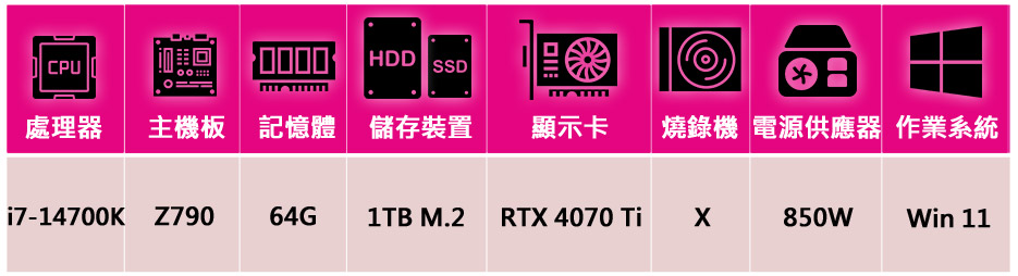 微星平台 i7二十核GeForce RTX 4070Ti W