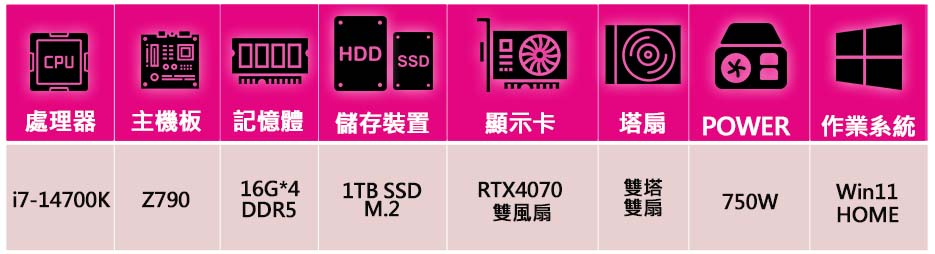 微星平台 i7二十核Geforce RTX4070 WiN1